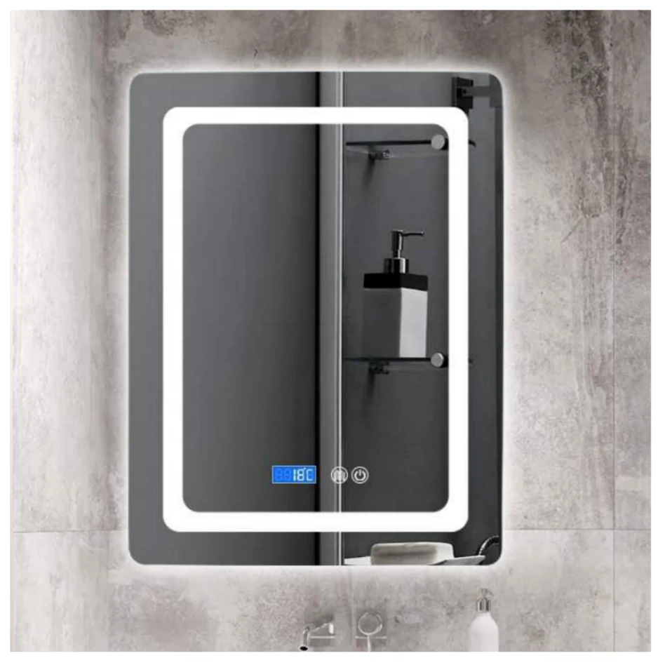 MK931 rectangular LED bathroom mirror with backlit design