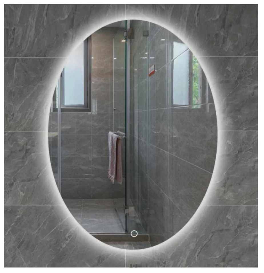 MK948 oval LED bathroom mirror with backlit design