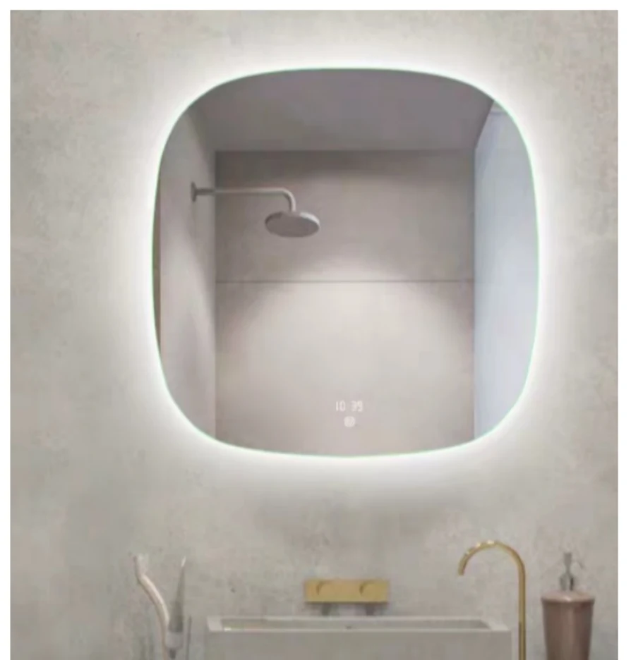MK958 irregular LED bathroom mirror with backlit design
